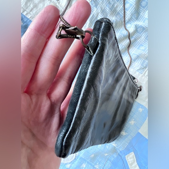 Silence & Noise Urban Outfitters Black Leather Suede Mini Crossbody Bag - Picture 5 of 14